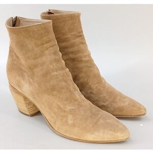 Officine Creative Suede Ankle Boots Women EU 39 US 8.5 Tan Pointed Toe Italy